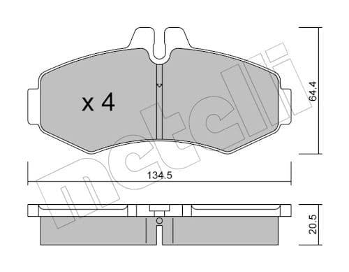 set placute frana,frana disc METELLI 22-0573-0