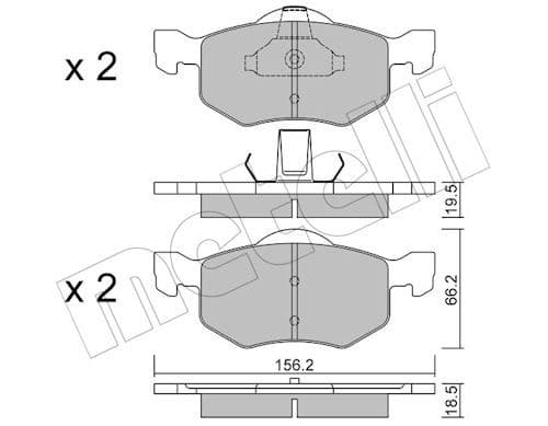 set placute frana,frana disc METELLI 22-0609-0