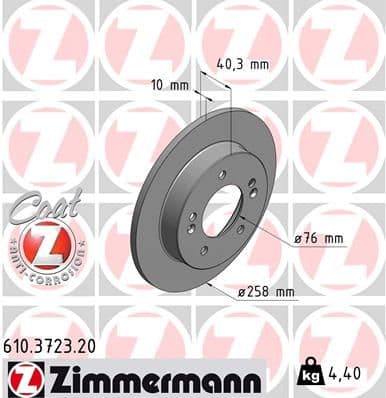 Disc frana ZIMMERMANN COAT Z 610.3723.20