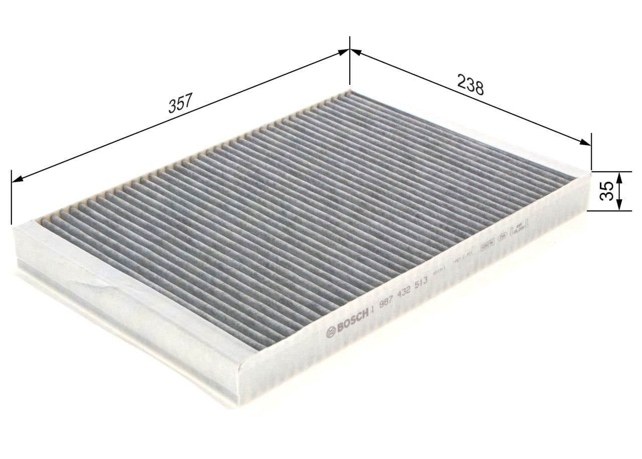 Filtru, aer habitaclu BOSCH 1 987 432 513