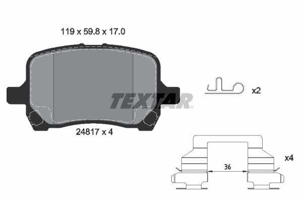 set placute frana,frana disc TEXTAR Q+ 2481701