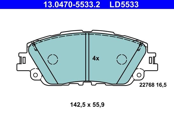 set placute frana,frana disc ATE Ceramic 13.0470-5533.2