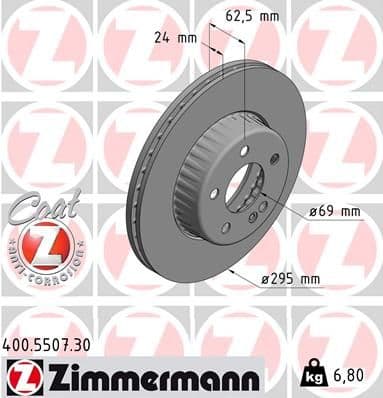 Disc frana ZIMMERMANN FORMULA S 400.5507.30