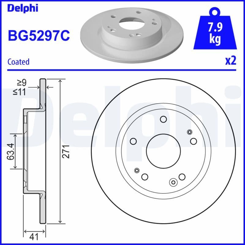 Disc frana DELPHI BG5297C
