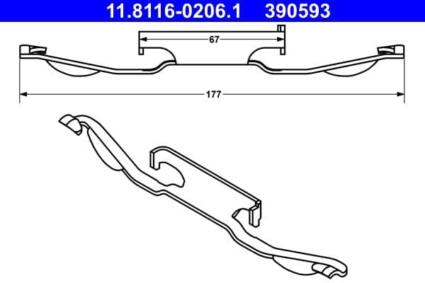 Arc, etrier frana ATE 11.8116-0206.1