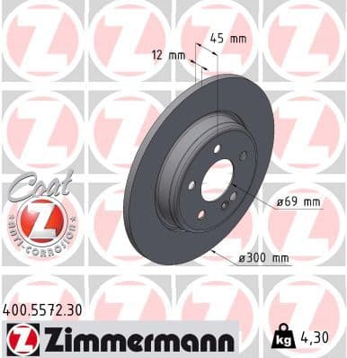 Disc frana ZIMMERMANN FORMULA S 400.5572.30