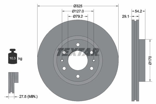 Disc frana TEXTAR 92226200