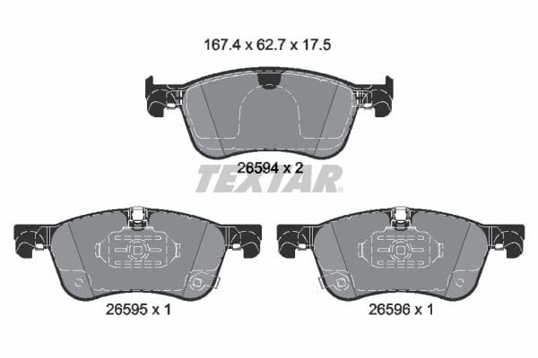 set placute frana,frana disc TEXTAR 2659401