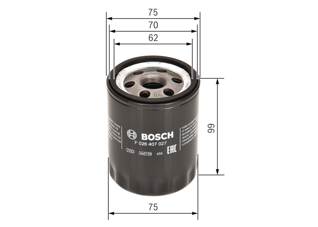 Filtru ulei BOSCH F 026 407 027