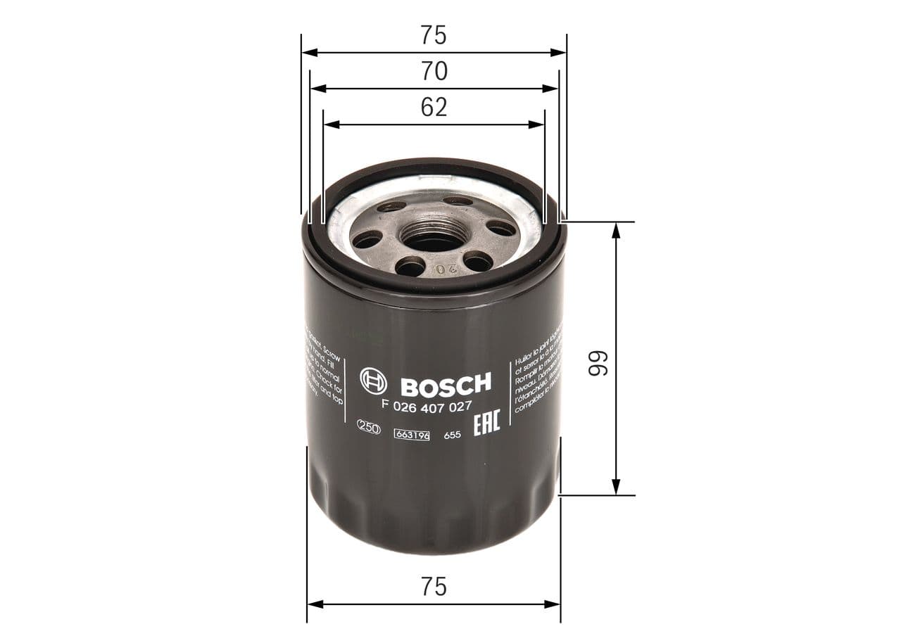 Filtru ulei BOSCH F 026 407 027