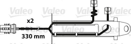 senzor de avertizare,uzura placute de frana VALEO OPTIPACK 882329