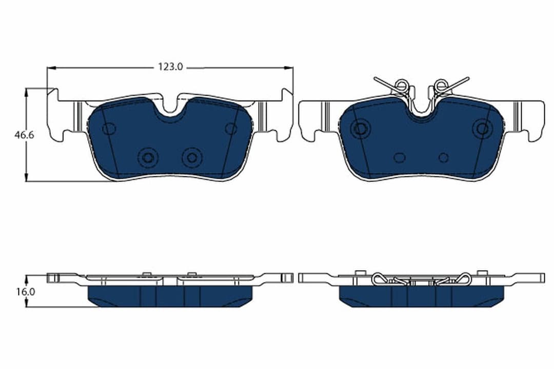 set placute frana,frana disc TRW ELECTRIC BLUE GDB2063BTE