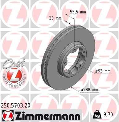 Disc frana ZIMMERMANN COAT Z 250.5703.20