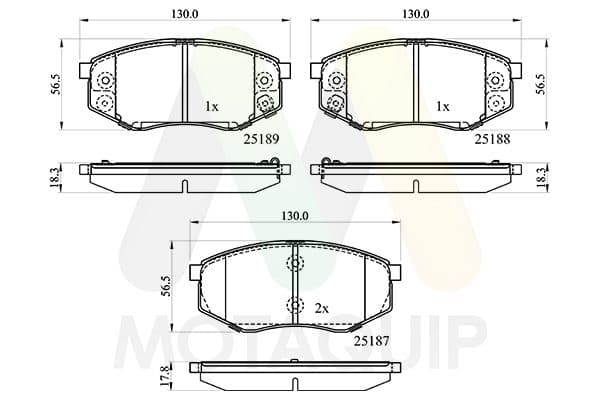 set placute frana,frana disc MOTAQUIP LVXL1757