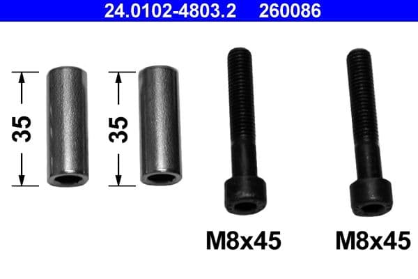 Set bucsi de ghidaj, etrier frana ATE 24.0102-4803.2
