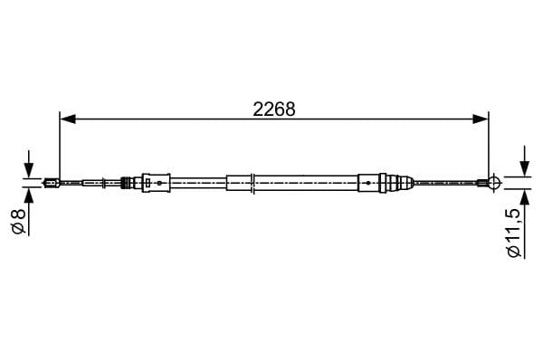 Cablu, frana de parcare BOSCH 1 987 482 409