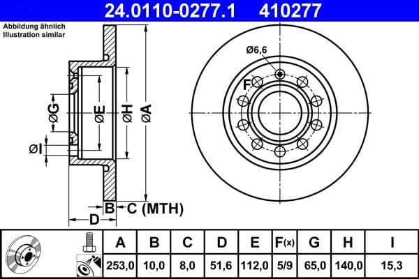 Disc frana ATE 24.0110-0277.1