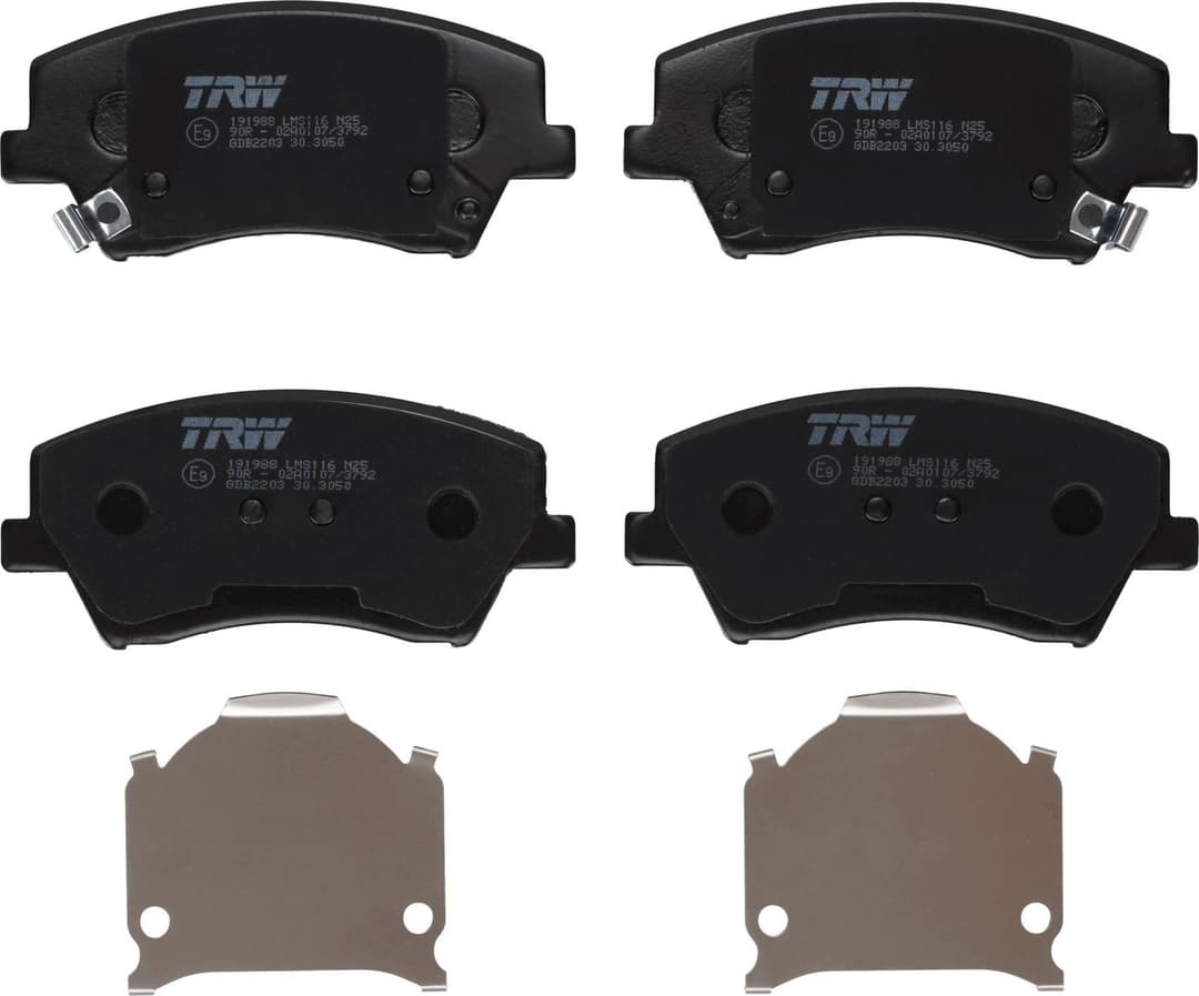 set placute frana,frana disc TRW GDB2203