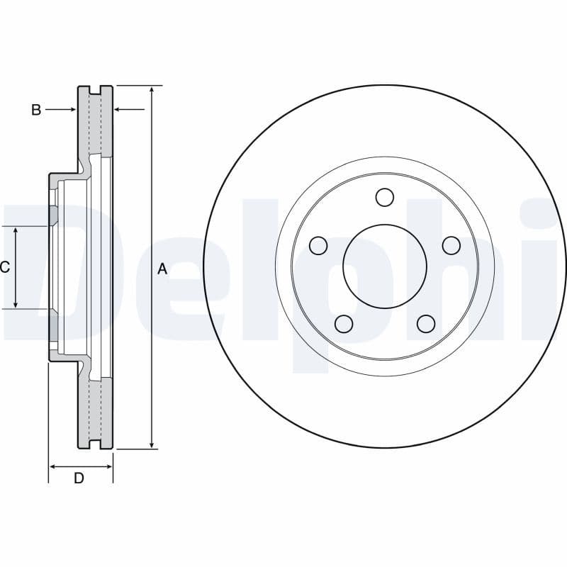 Disc frana DELPHI BG4562C