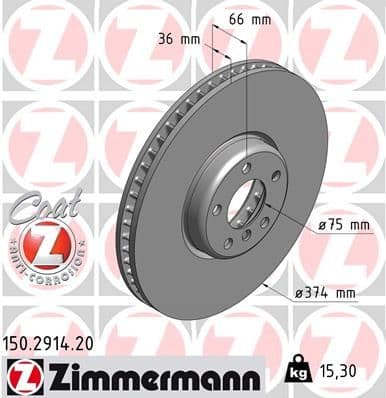 Disc frana ZIMMERMANN 150.2914.20