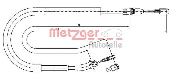 Cablu, frana de parcare METZGER 10.9873