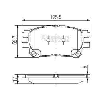 set placute frana,frana disc NIPPARTS J3602119