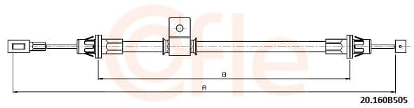 Cablu, frana de parcare COFLE 20.160B505