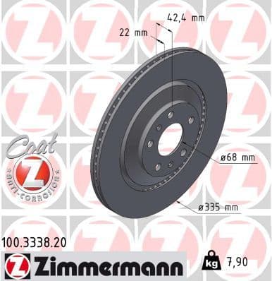 Disc frana ZIMMERMANN COAT Z 100.3338.20
