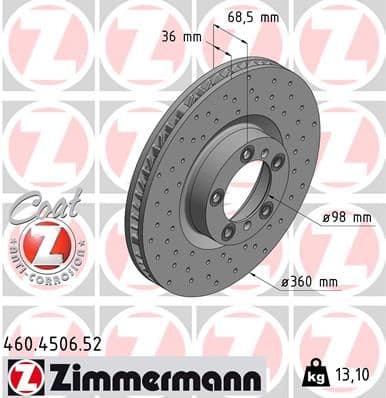 Disc frana ZIMMERMANN SPORT Z 460.4506.52
