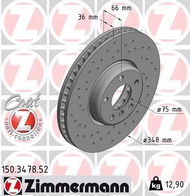 Disc frana ZIMMERMANN SPORT Z 150.3478.52