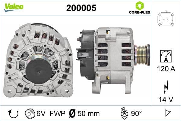 Generator / Alternator VALEO CORE-FLEX 200005