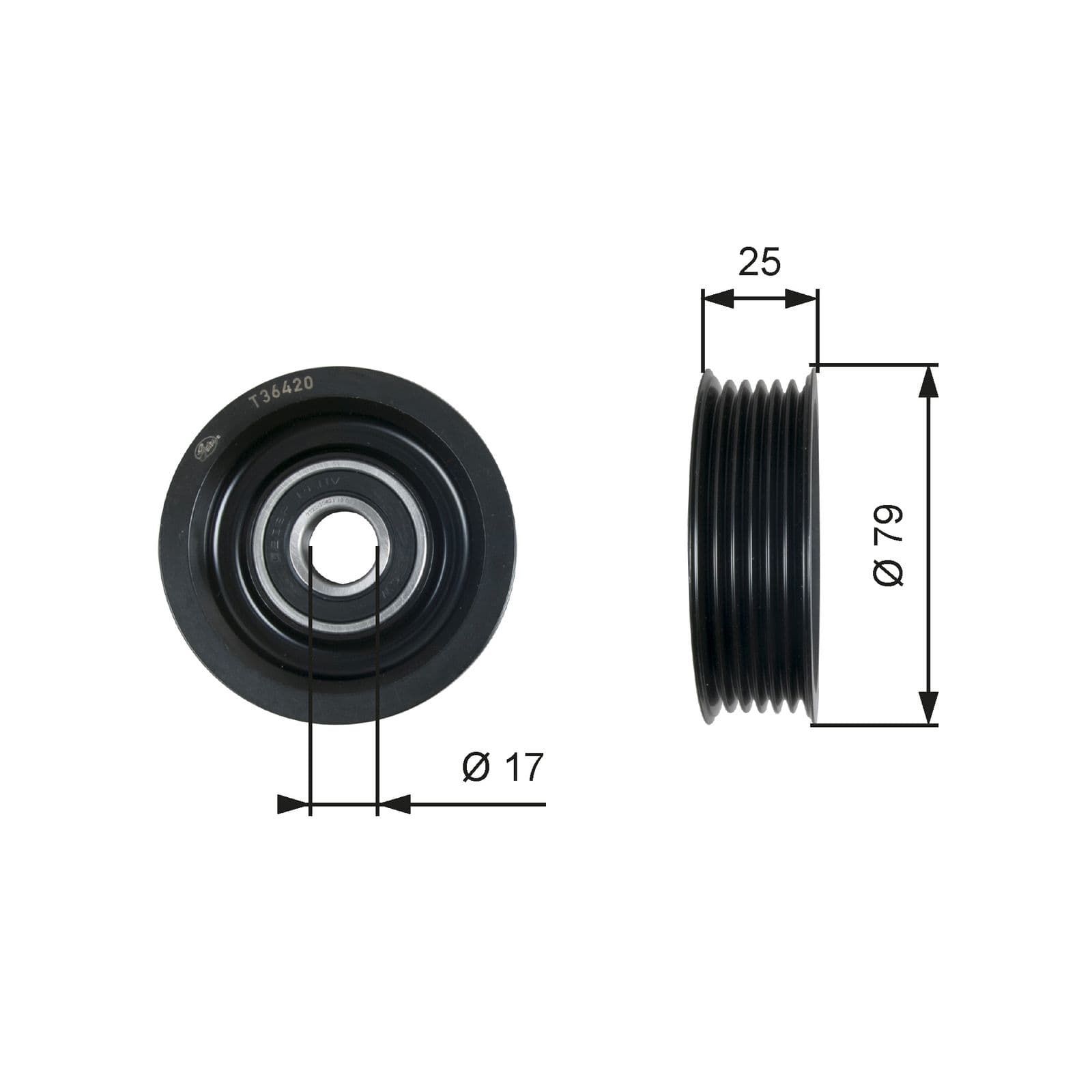 Rola ghidare/conducere, curea transmisie GATES DriveAlign™ T36420