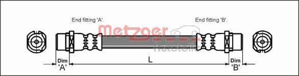 Furtun frana METZGER 4112828