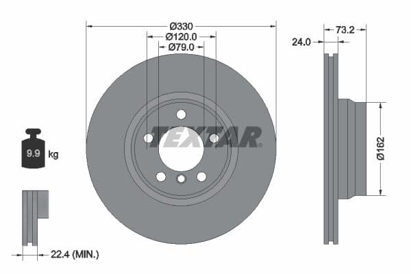 Disc frana TEXTAR PRO+ 92242005