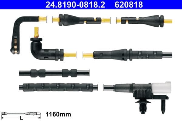 senzor de avertizare,uzura placute de frana ATE 24.8190-0818.2