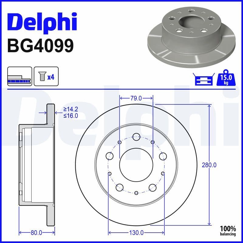 Disc frana DELPHI BG4099