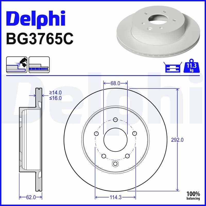 Disc frana DELPHI BG3765C