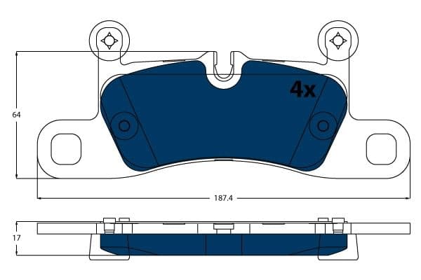 set placute frana,frana disc TRW ELECTRIC BLUE GDB1875BTE