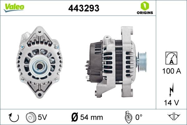 Generator / Alternator VALEO 443293