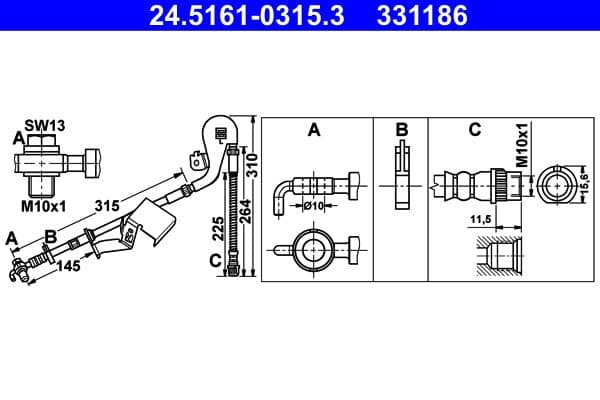 Furtun frana ATE 24.5161-0315.3