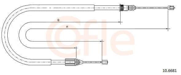 Cablu, frana de parcare COFLE 10.6681