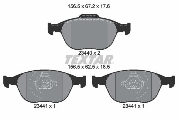 set placute frana,frana disc TEXTAR Q+ 2344004