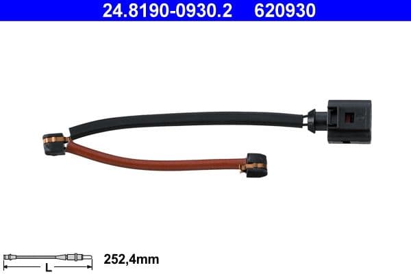 senzor de avertizare,uzura placute de frana ATE 24.8190-0930.2