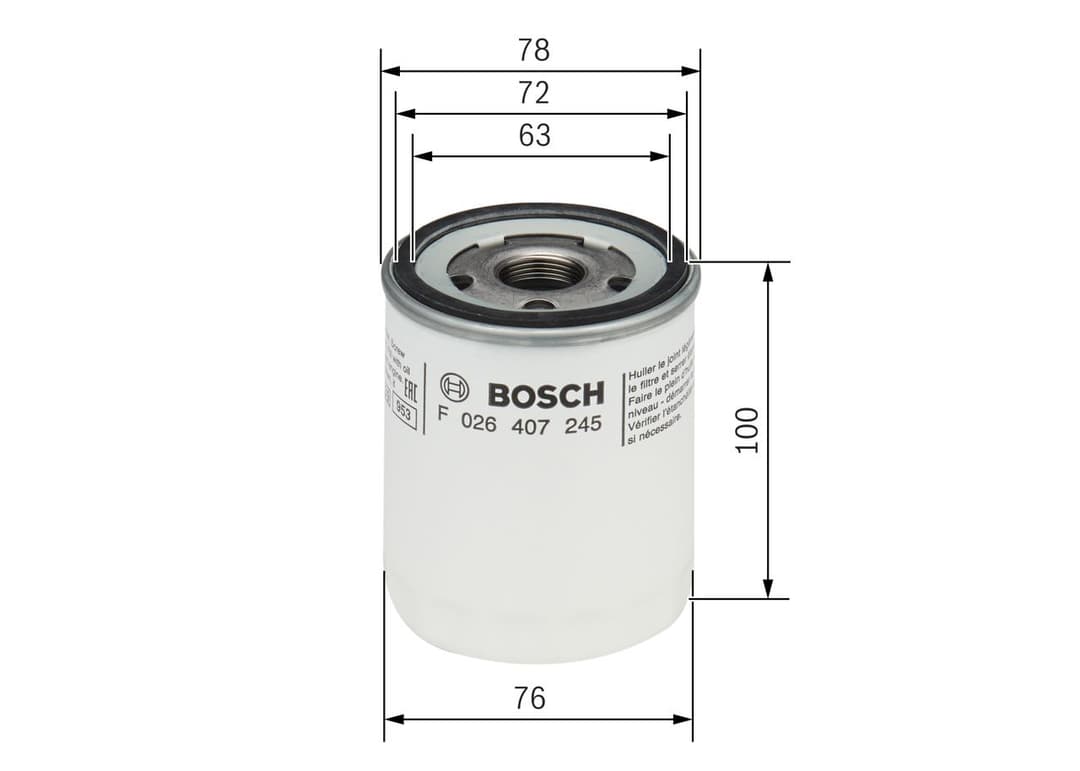 Filtru ulei BOSCH F 026 407 245