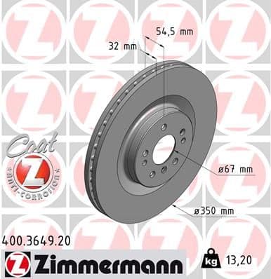 Disc frana ZIMMERMANN COAT Z 400.3649.20