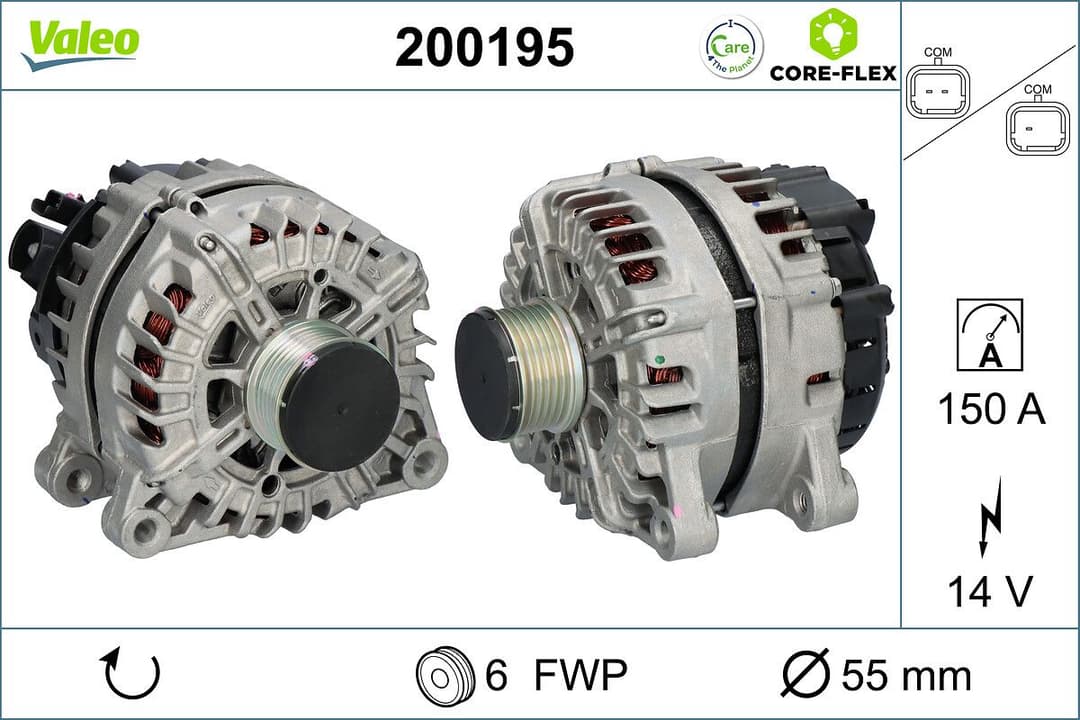 Generator / Alternator VALEO CORE-FLEX 200195