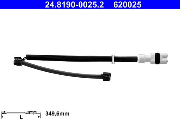 senzor de avertizare,uzura placute de frana ATE 24.8190-0025.2