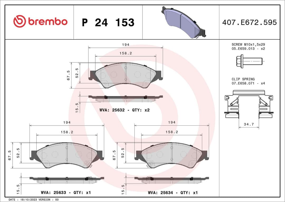 set placute frana,frana disc BREMBO PRIME LINE P 24 153