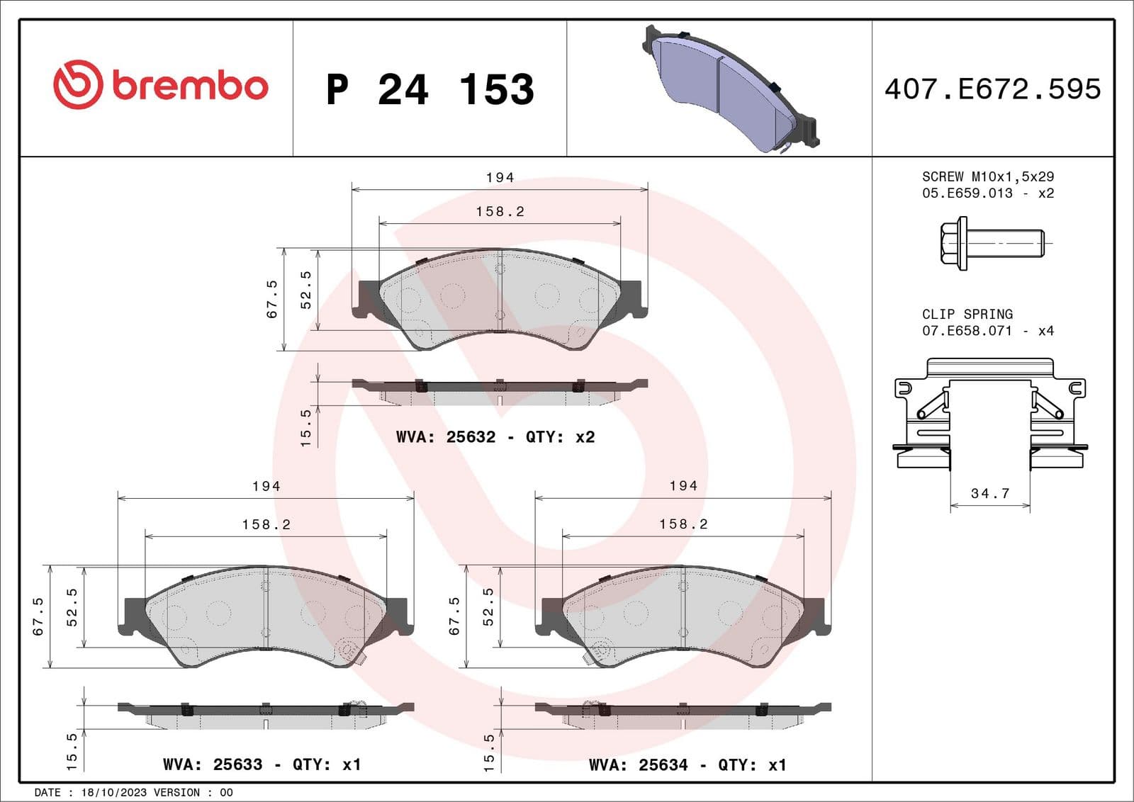 set placute frana,frana disc BREMBO PRIME LINE P 24 153