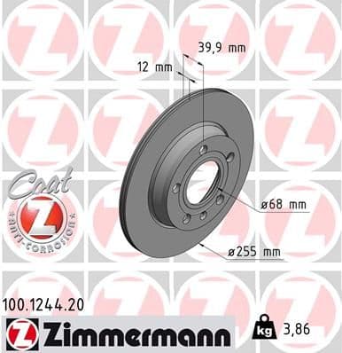 Disc frana ZIMMERMANN COAT Z 100.1244.20